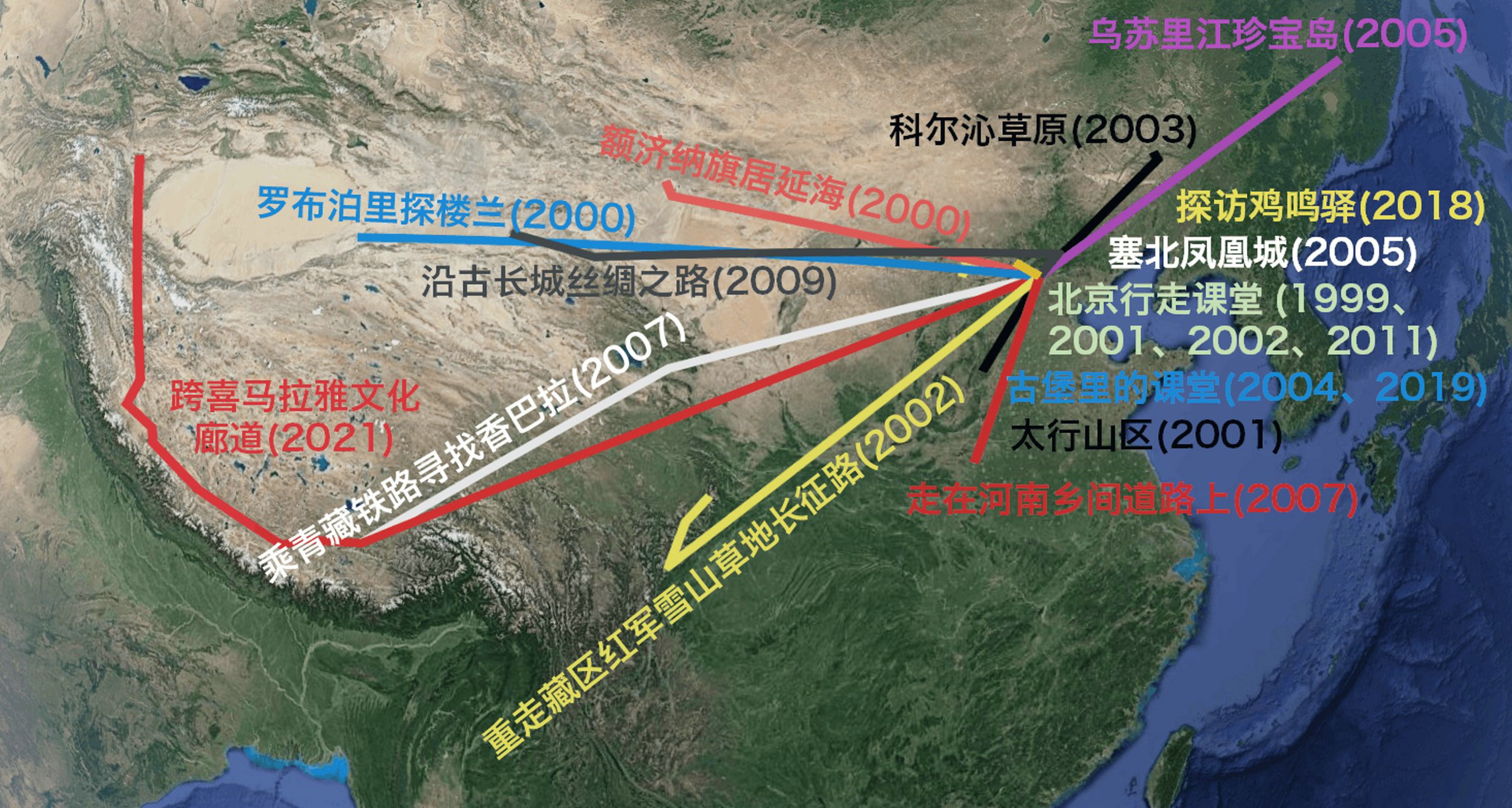 20220725-永利集团304官网师生赴西喜马拉雅山开展跨文化传播调研与新闻采写实践-图表-历次大篷车课堂国内旅行线路.jpeg