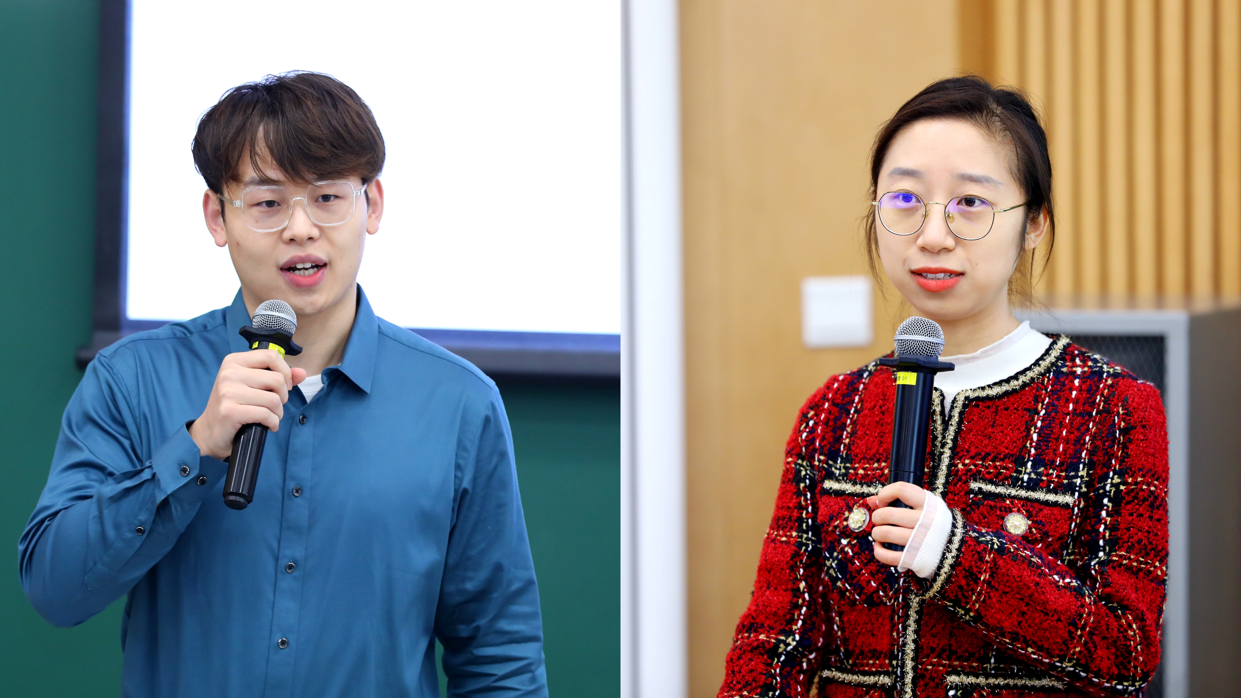 20221015-永利集团304官网学生领导力“唐仲英计划”第十二期开班仪式举行-曹文鹏(摄)-学员代表李晓凡(左)、刘若阳(右)先后分享成长经历.jpg